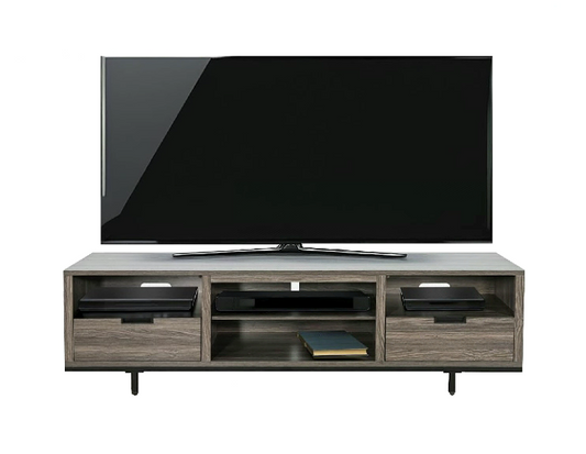 3503GWM Media Console Rustic TV Stand Black/Gary  (78-inch, Not Contain Fireplace, W/28'' Fireplace Option 2001B-28W&C)