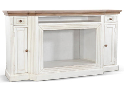 3650MB-2 TV Stand /TV console w/33" Fireplace Option White  (72-Inch, optional 33''Fireplace, 3648&3666-FPI)