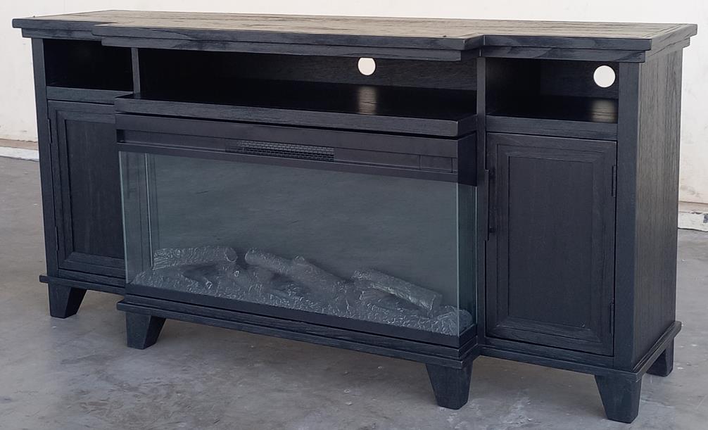 3689UM Media Console Rustic TV Stand (66-inch, optional Fireplace ,for 36''fireplace option 2001B-36P )