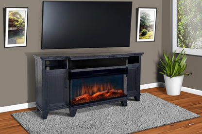 3689UM Media Console Rustic TV Stand (66-inch, optional Fireplace ,for 36''fireplace option 2001B-36P )