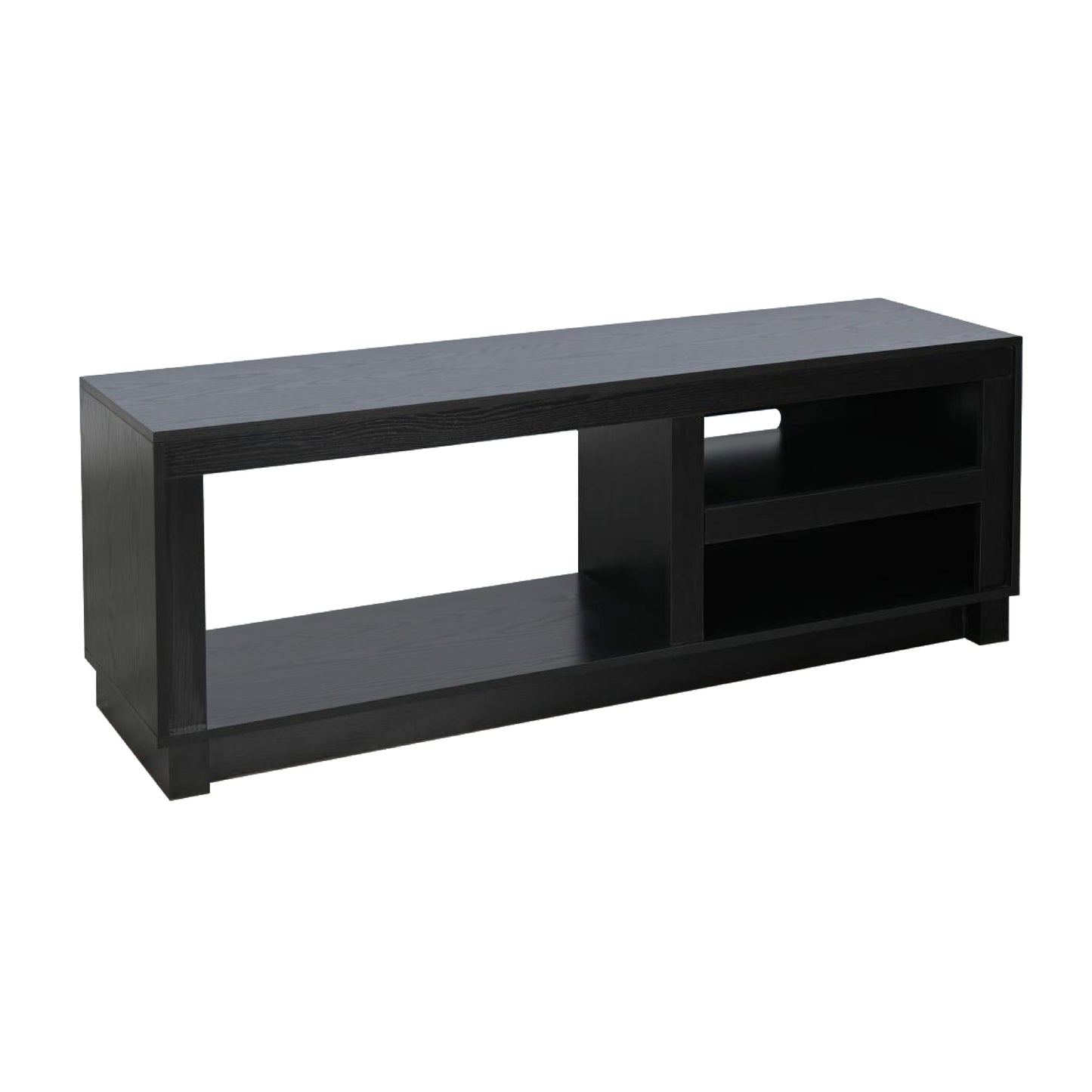 3501BOM Media Console Rustic TV Stand Black (56-inch, Not Contain Fireplace, W/28'' Fireplace Option 2001B-28W&C)